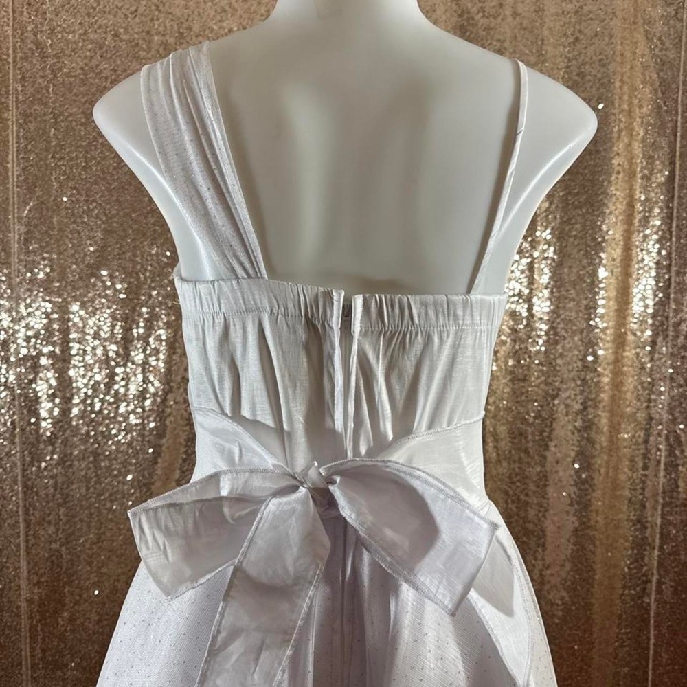 White Sparkly One Shoulder Party Dress NWT/Sizes M-XL-2XL-3XL - Picture 7 of 8